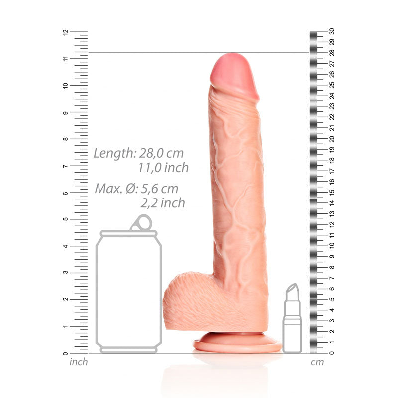 Shots Toys | REALROCK Straight Realistic Dildo with Balls - Flesh 25.5cm (10") Dong