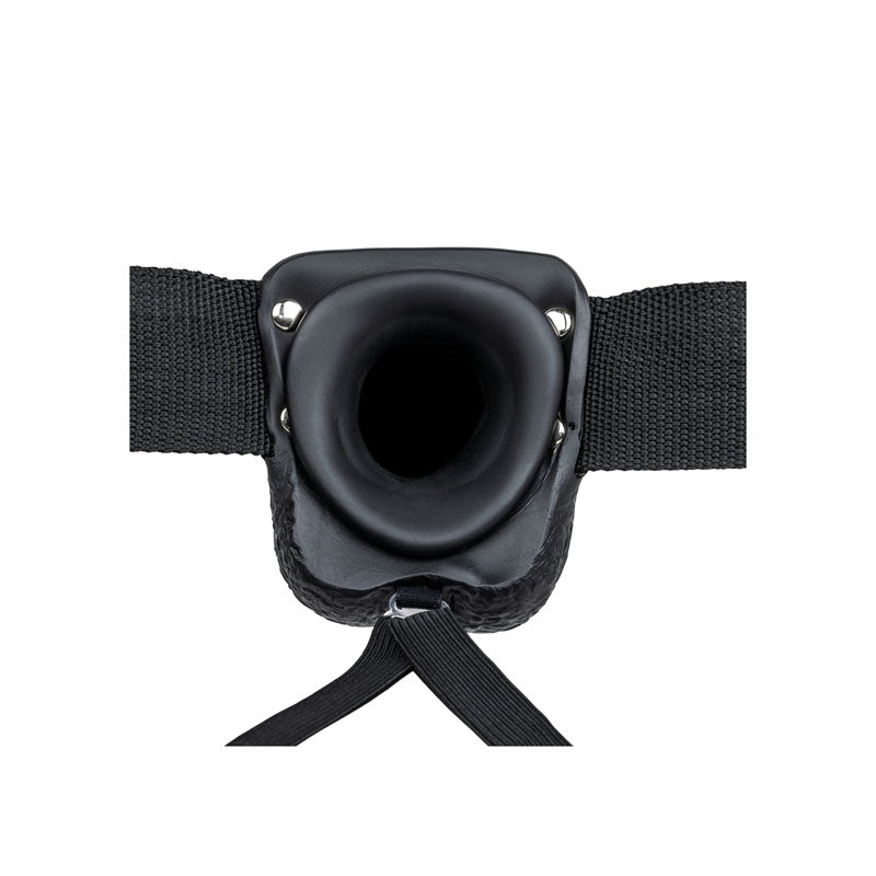 Shots Toys | REALROCK Hollow Strap-On with Balls - 9" / 23cm Black
