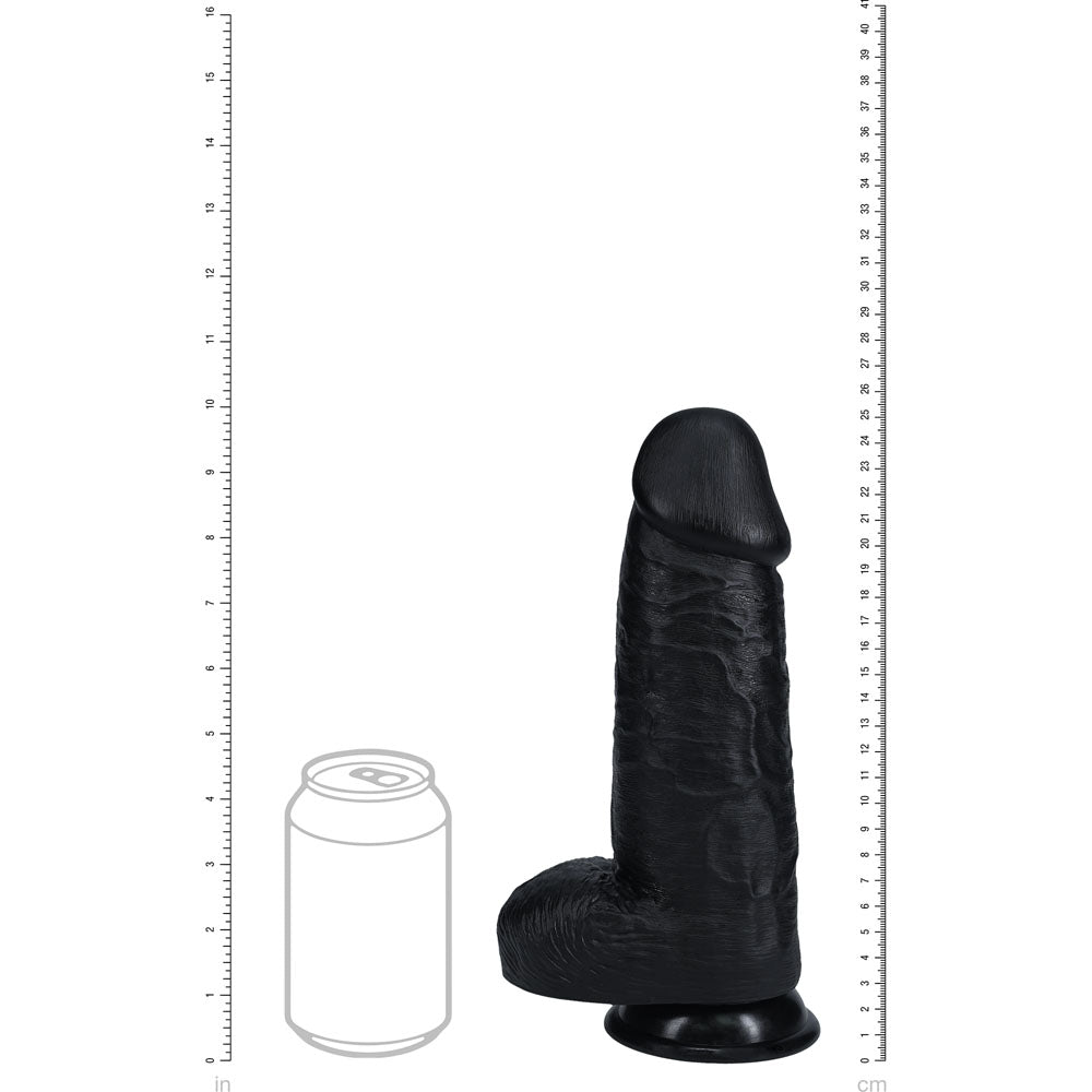 Shots Toys | REALROCK Realistic Extra Thick Dildo with Balls - 10" / 25.4cm - Black
