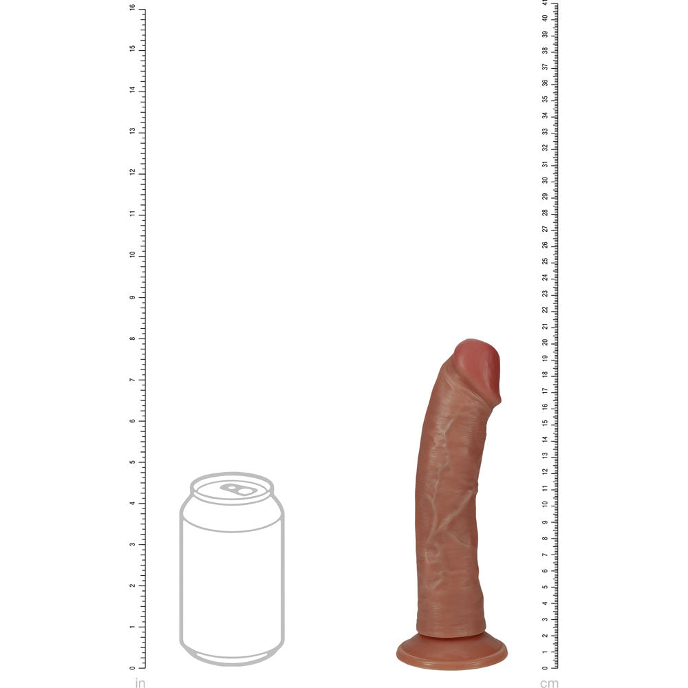 Shots Toys | REALROCK - 8" Vibrating Cock - Regular Curved Dildo - Tan