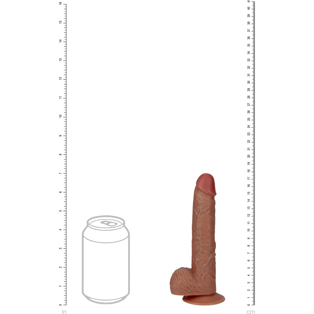 Shots Toys | REALROCK Realistic Vibrating + Balls - Tan 17.8cm (7") Dildo Dong