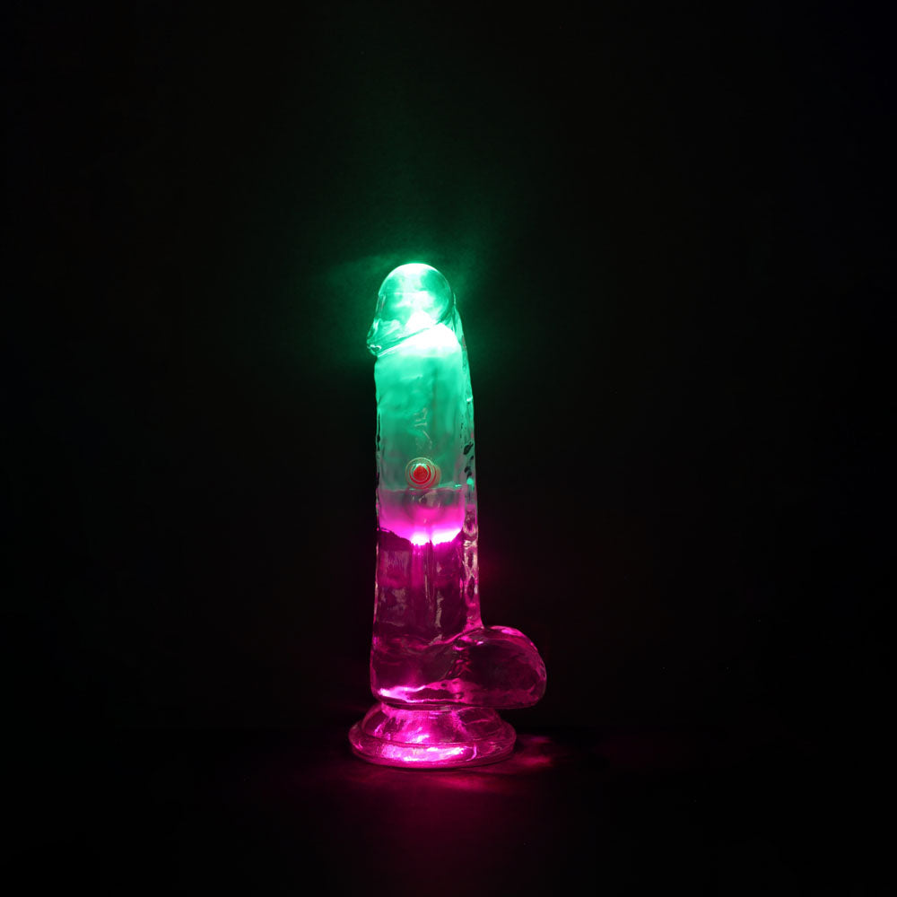Shots Toys | REALROCK 6" Wireless LED Vibrating Dildo with Balls and Remote