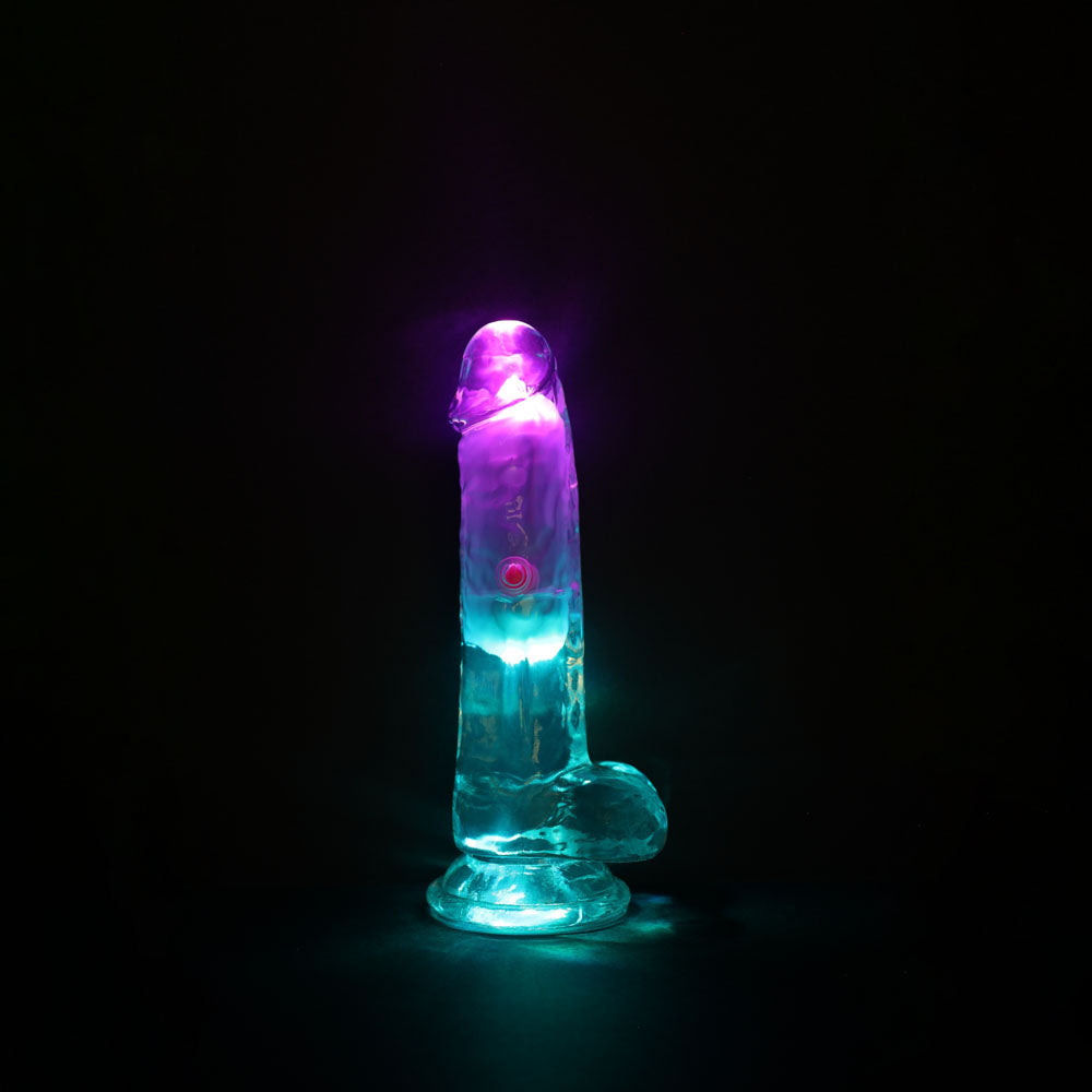 Shots Toys | REALROCK 6" Wireless LED Vibrating Dildo with Balls and Remote
