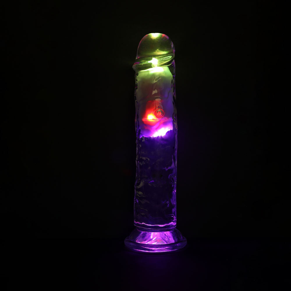 Shots Toys | REALROCK 8" Wireless LED Vibrating Dildo Dong with Remote