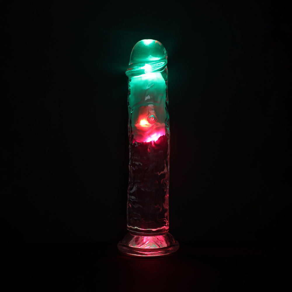 Shots Toys | REALROCK 8" Wireless LED Vibrating Dildo Dong with Remote