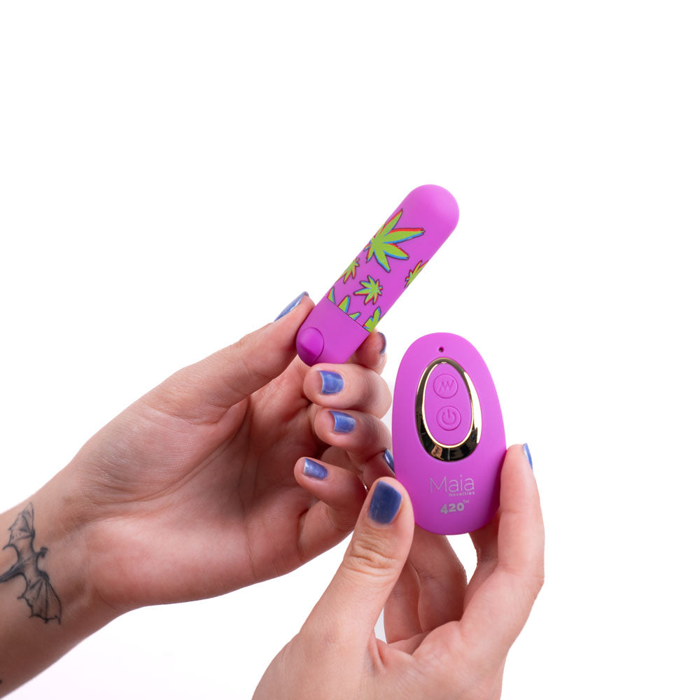 Maia Toys | Maia JESSI 420 - Purple 7.6cm Bullet with Wireless Remote