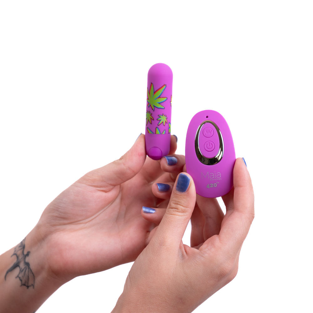 Maia Toys | Maia JESSI 420 - Purple 7.6cm Bullet with Wireless Remote
