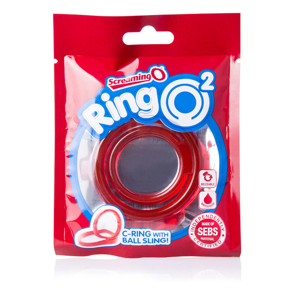 ScreamingO Ring O 2 Double Cock & Ball Ring - Red