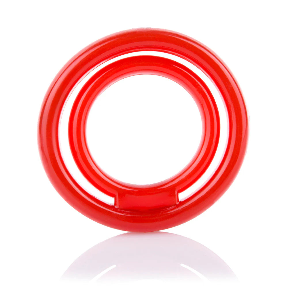 ScreamingO Ring O 2 Double Cock & Ball Ring - Red