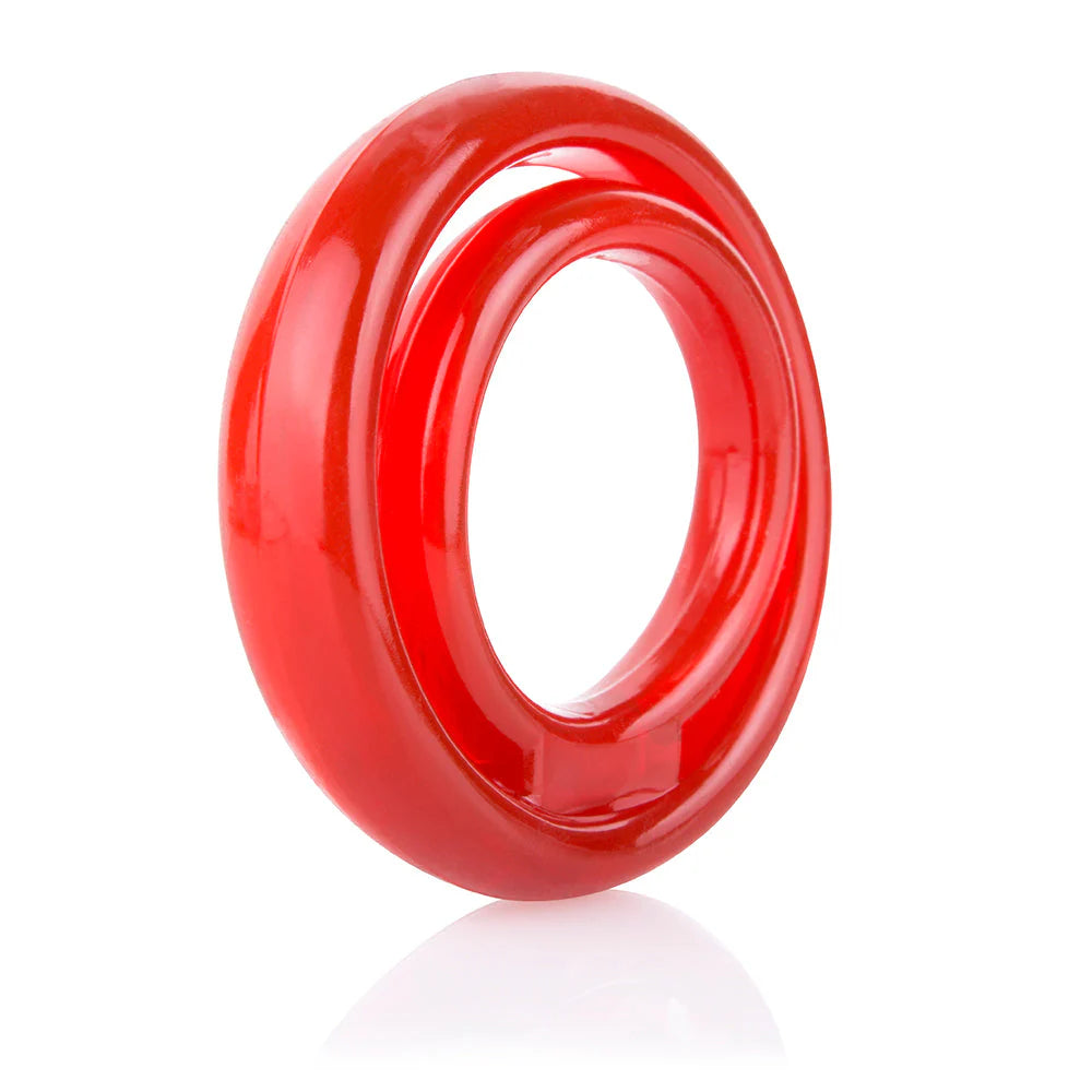 ScreamingO Ring O 2 Double Cock & Ball Ring - Red