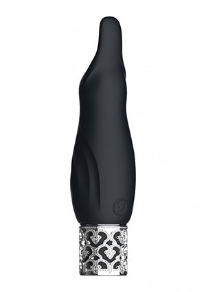 Shots Toys | Royal Gems Sparkle - 10 Speed Rechargeable Silicone Bullet - Black