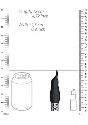 Shots Toys | Royal Gems Sparkle - 10 Speed Rechargeable Silicone Bullet - Black