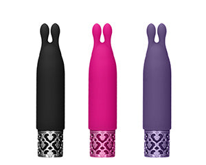 Shots Toys | Royal Gems Twinkle - 10 Speed Rechargeable Silicone Bullet - Black