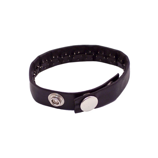 Rouge Leather Pin Prick Cock Strap Black