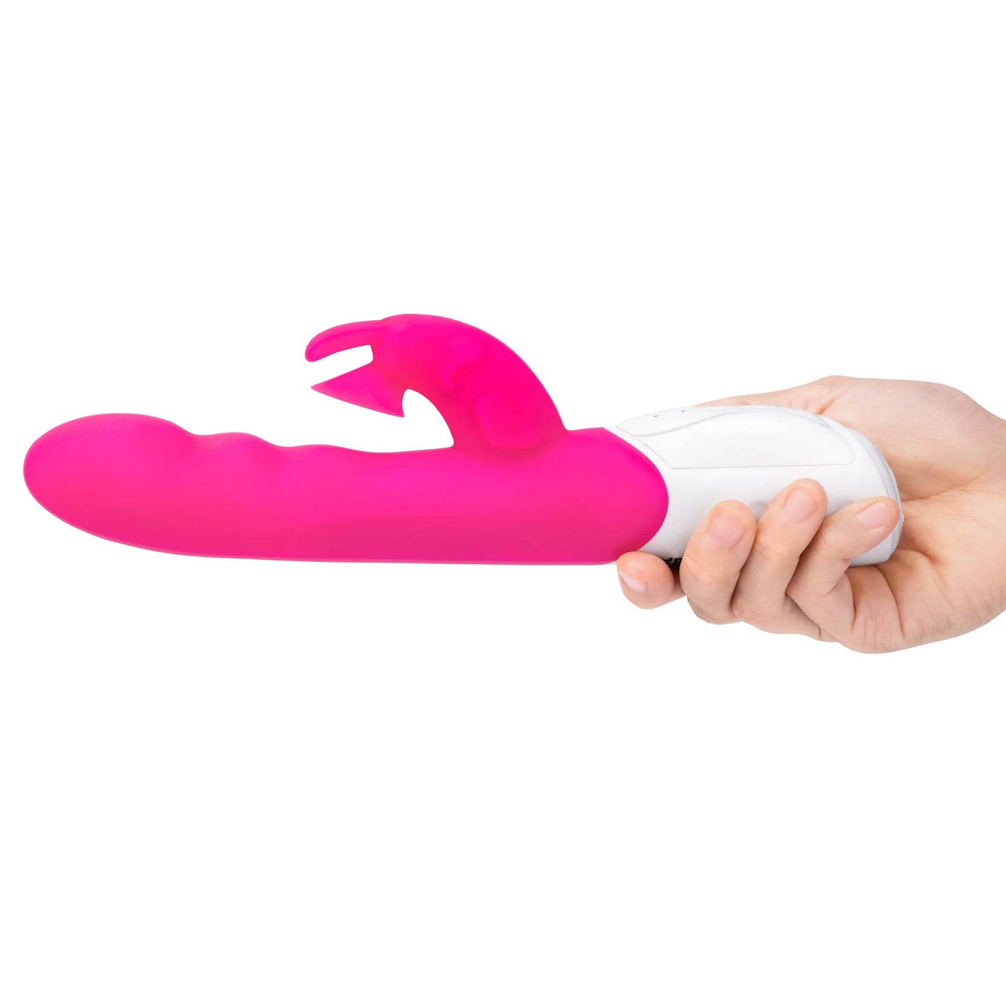 Rabbit Essentials Rechargeable Clitoral Suction Rabbit Vibrator - Hot Pink