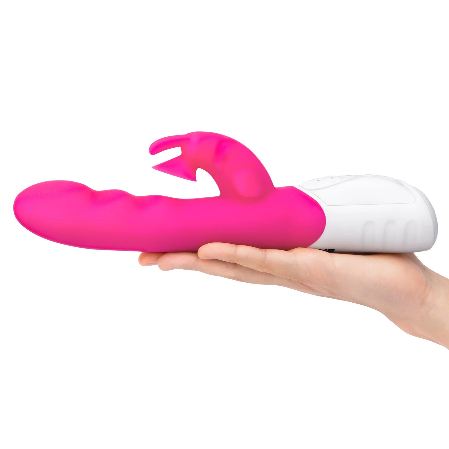 Rabbit Essentials Rechargeable Clitoral Suction Rabbit Vibrator - Hot Pink