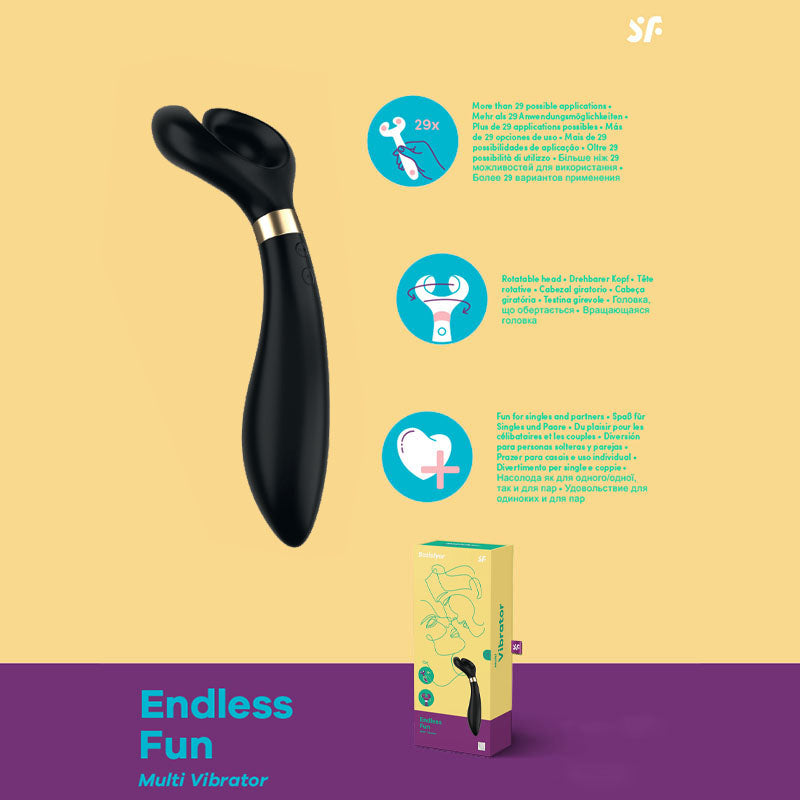 Satisfyer Endless Fun Black - Couples Stimulator