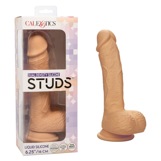 CalExotics Dual Density Silicone Studs Dildo 6.25”/16 cm - Ivory