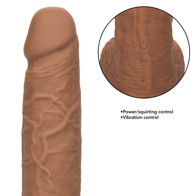 Calexotics Squirting Fuck Stick Vibrating Dildo Dong - Brown