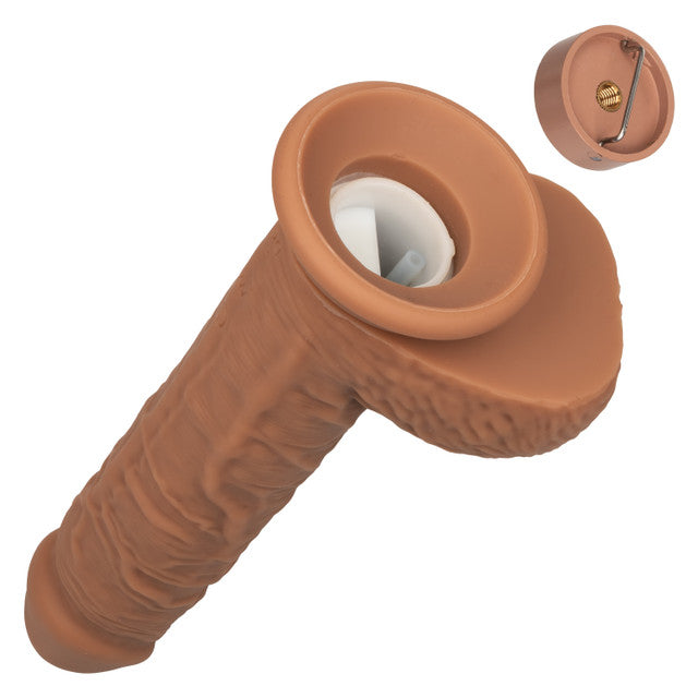Calexotics Squirting Fuck Stick Vibrating Dildo Dong - Brown