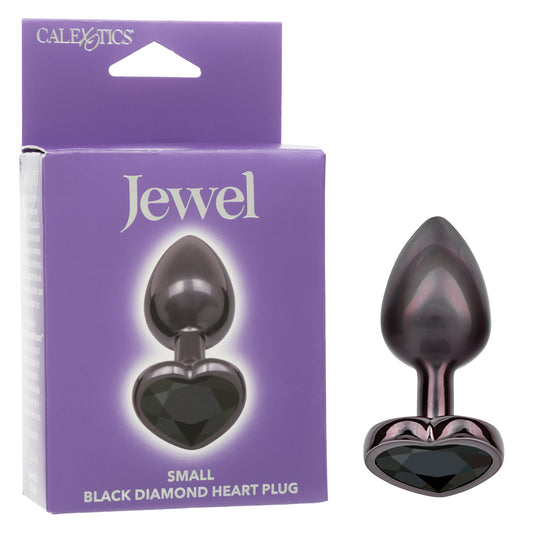 Calexotics Jewel Small Black Diamond Heart Plug