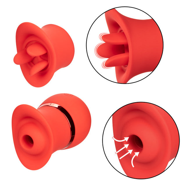 CalExotics French Kiss Suck & Play Interchangeable Set - Suction Vibrator and Triple Teaser