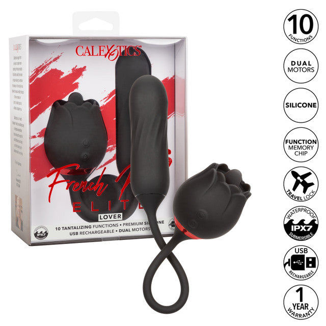 CalExotics French Kiss Elite Lover - Flickering Teaser and Rotating Bullet Vibrator