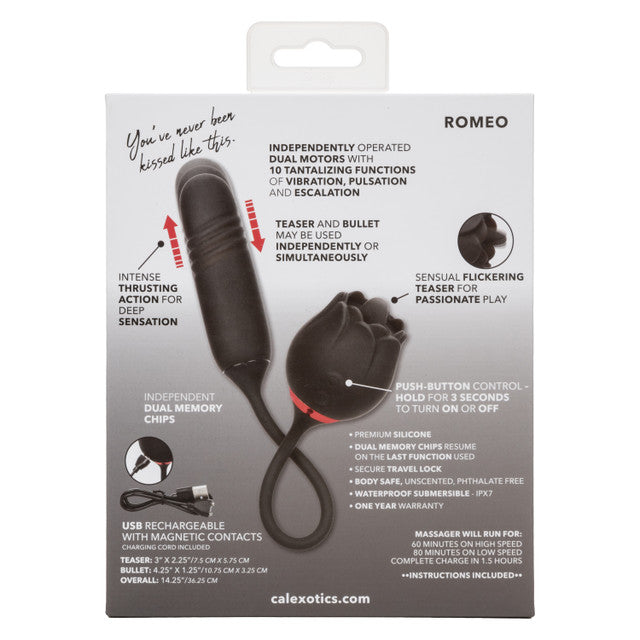 CalExotics French Kiss Elite Romeo - Flickering Teaser and Thrusting Bullet Vibrator