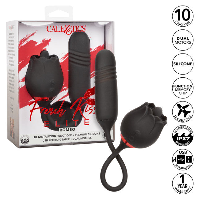 CalExotics French Kiss Elite Romeo - Flickering Teaser and Thrusting Bullet Vibrator