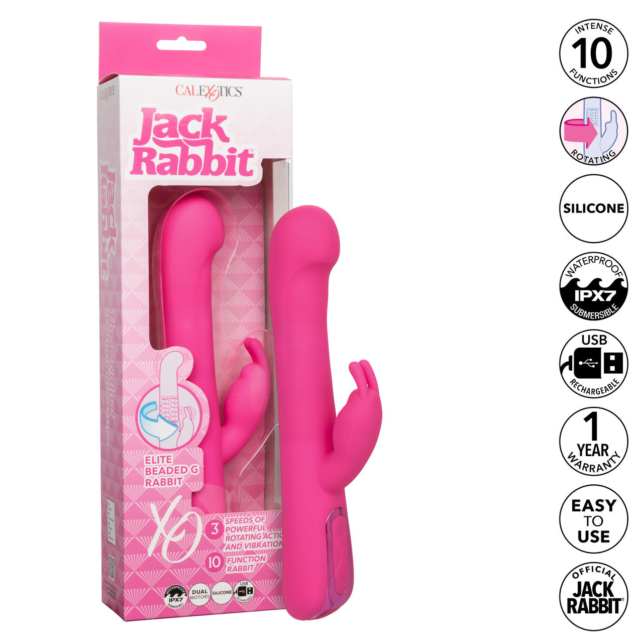Calexotics Jack Rabbit Elite Beaded G Rabbit Vibrator