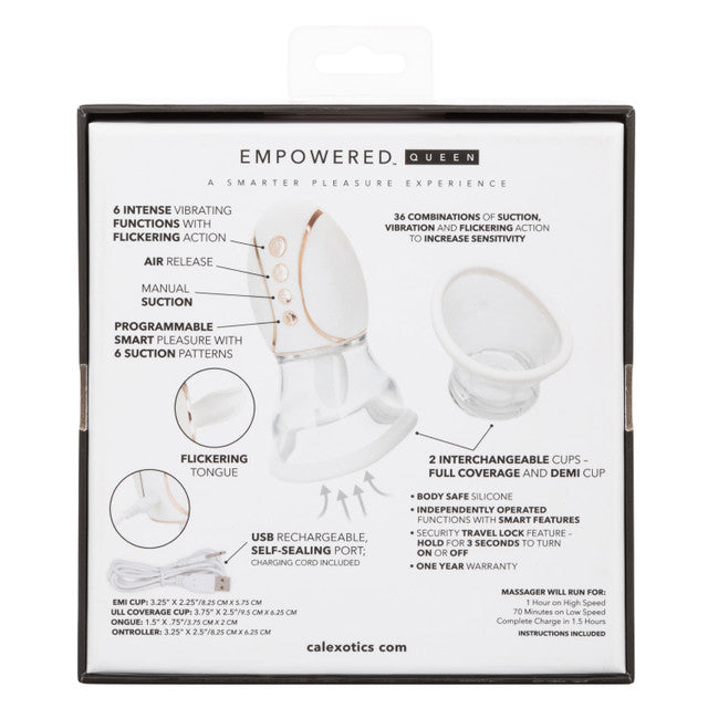 CalExotics Empowered Smart Pleasure Queen Flickering Suction Vibrator