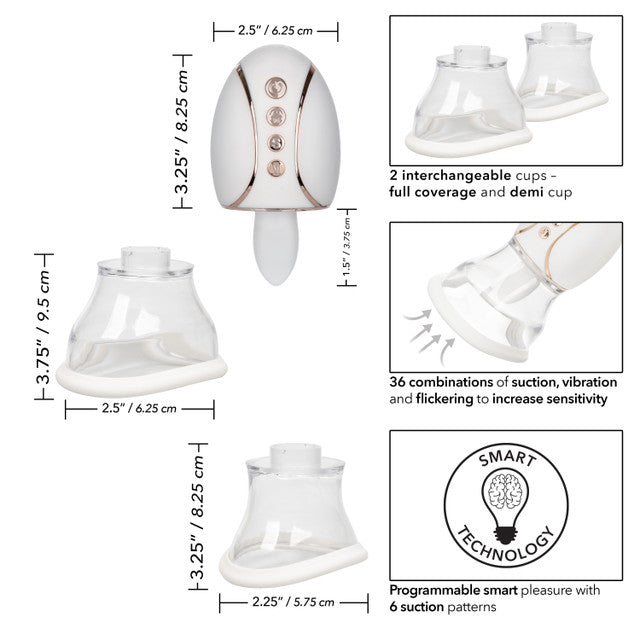 CalExotics Empowered Smart Pleasure Queen Flickering Suction Vibrator