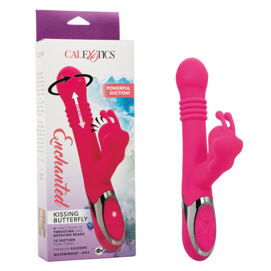 CalExotics Enchanted Kissing Butterfly Thrusting Rotating Beads Rabbit Vibrator
