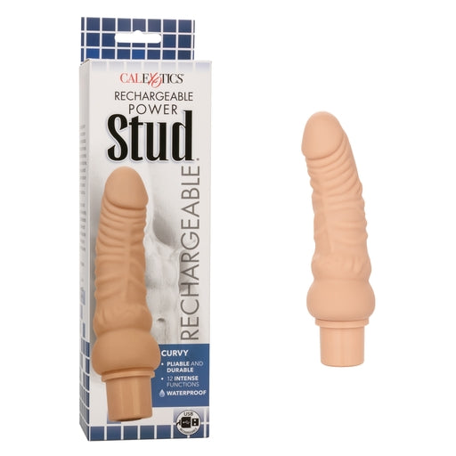 CalExotics Power Stud Curvy Rechargeable Ivory