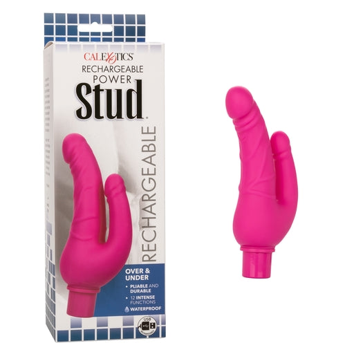 CalExotics Power Stud Over & Under Rechargeable Vibrator Pink