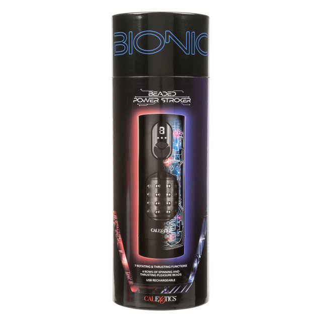 Calexotics Bionic Beaded Power Stroker - Stroking and Rotating Beads Masturbator