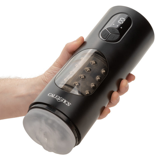 Calexotics Bionic Beaded Power Stroker - Stroking and Rotating Beads Masturbator