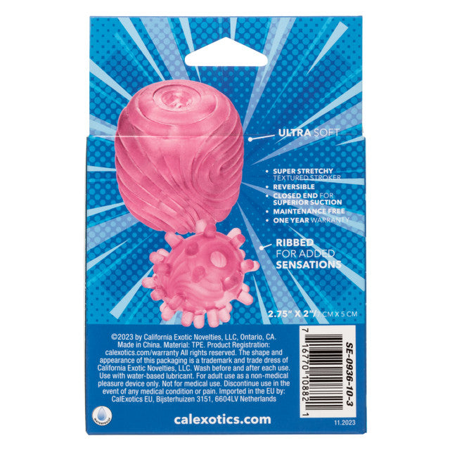 Calexotics Pop Sock™ Textured - Pink Stroker Reversible Masturbator