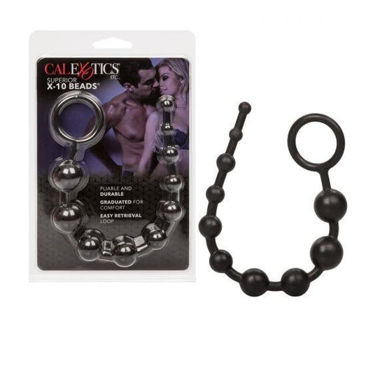 Calexotics Superior X-10 Anal Beads Black