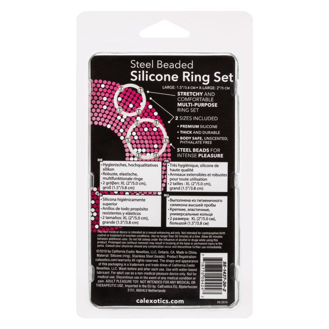 Calexotics Steel Beaded Silicone Ring Set