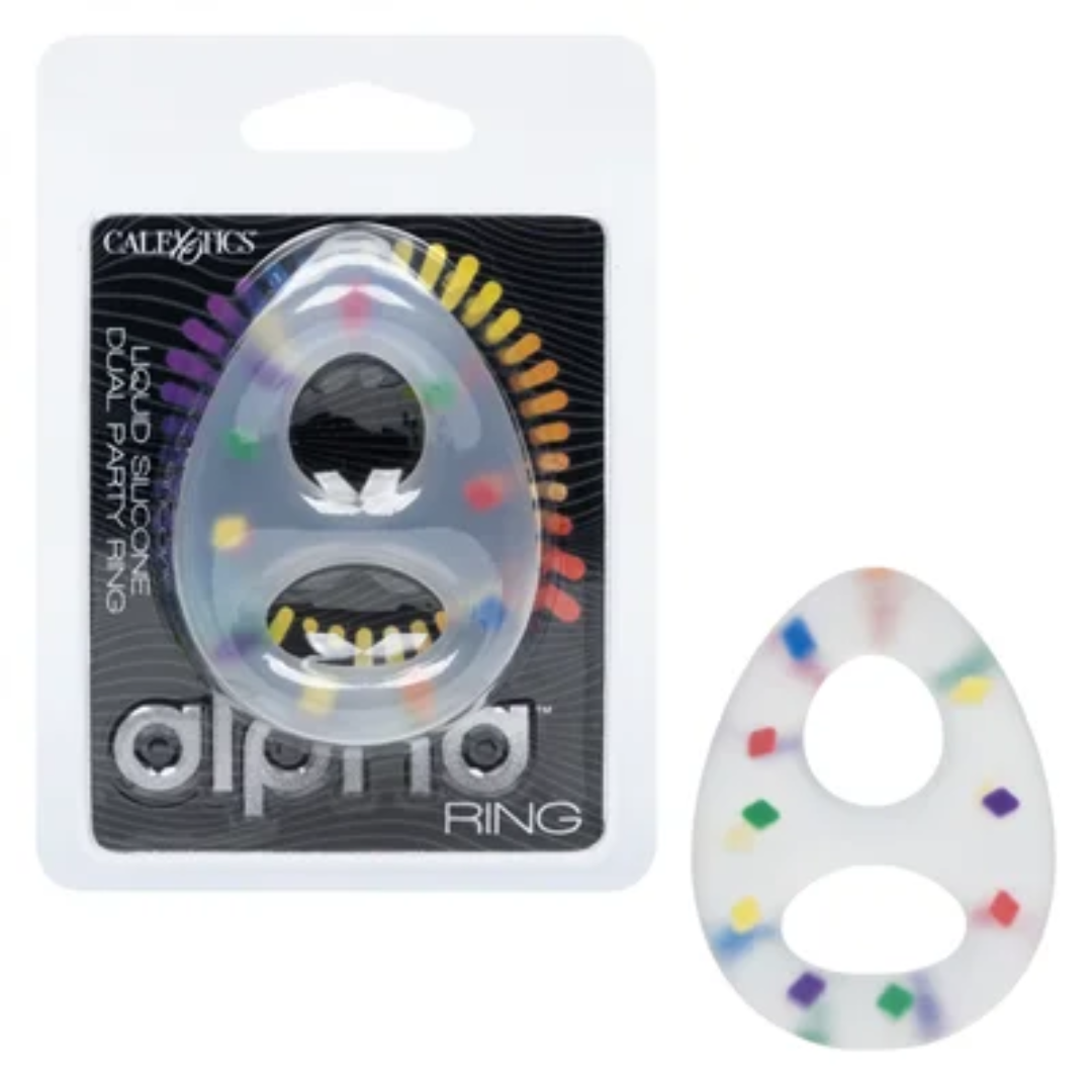 Calexotics Alpha™ Liquid Silicone Dual Party Cock Ring