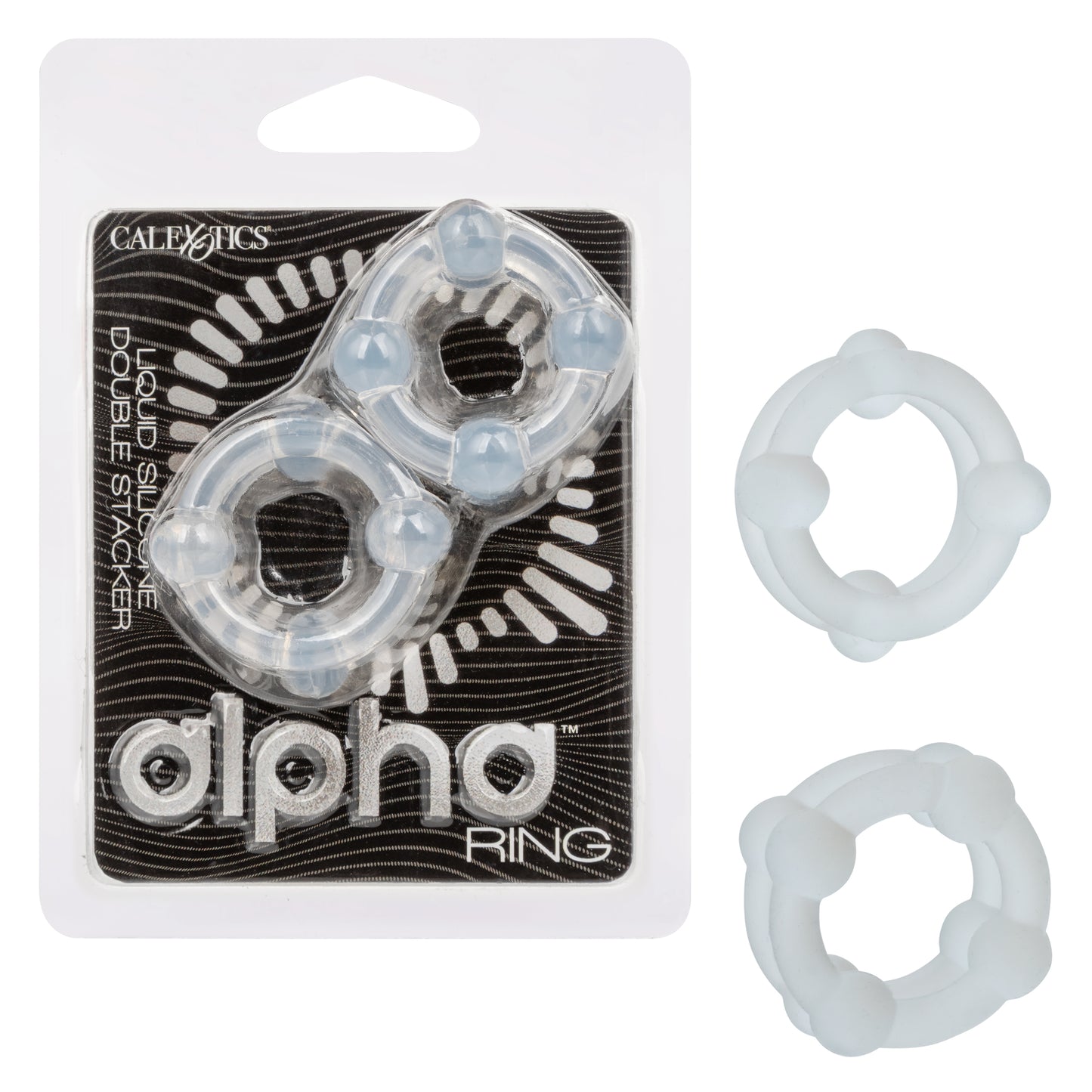 Calexotics Alpha Liquid Silicone Double Stacker Cock Rings