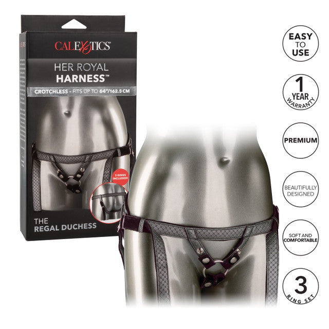 Calexotics Her Royal Harness The Regal Duchess - Pewter