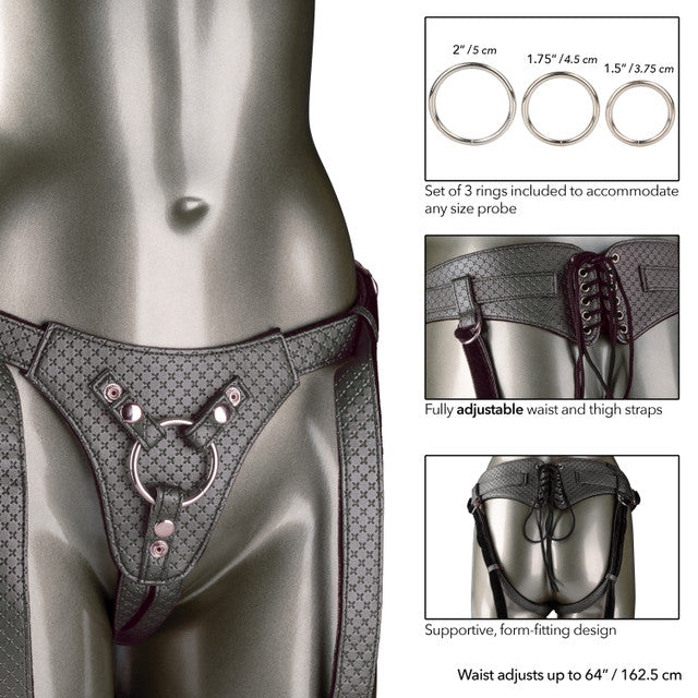Calexotics Her Royal Harness The Regal Queen - Pewter