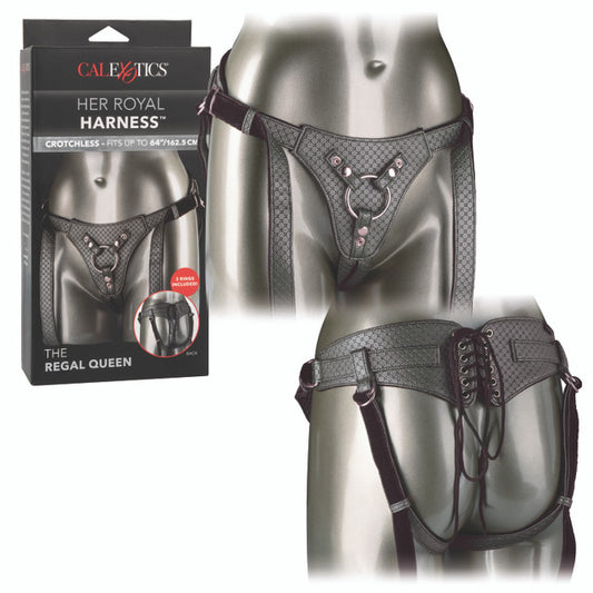 Calexotics Her Royal Harness The Regal Queen - Pewter