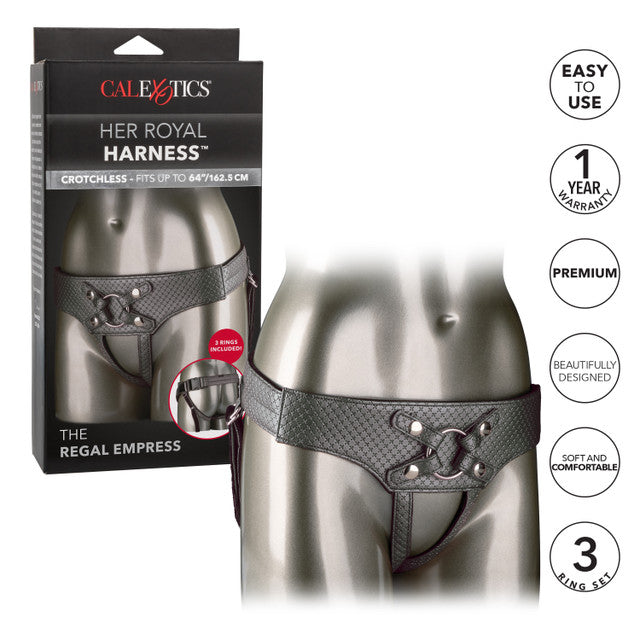 Calexotics Her Royal Harness The Regal Empress - Pewter