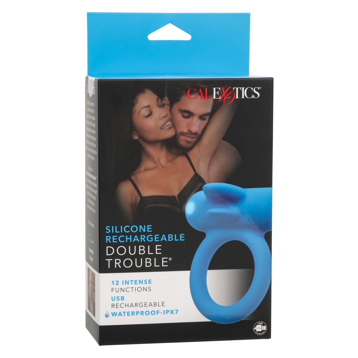 Calexotics Silicone Rechargeable Double Trouble Couples Ring Vibrator