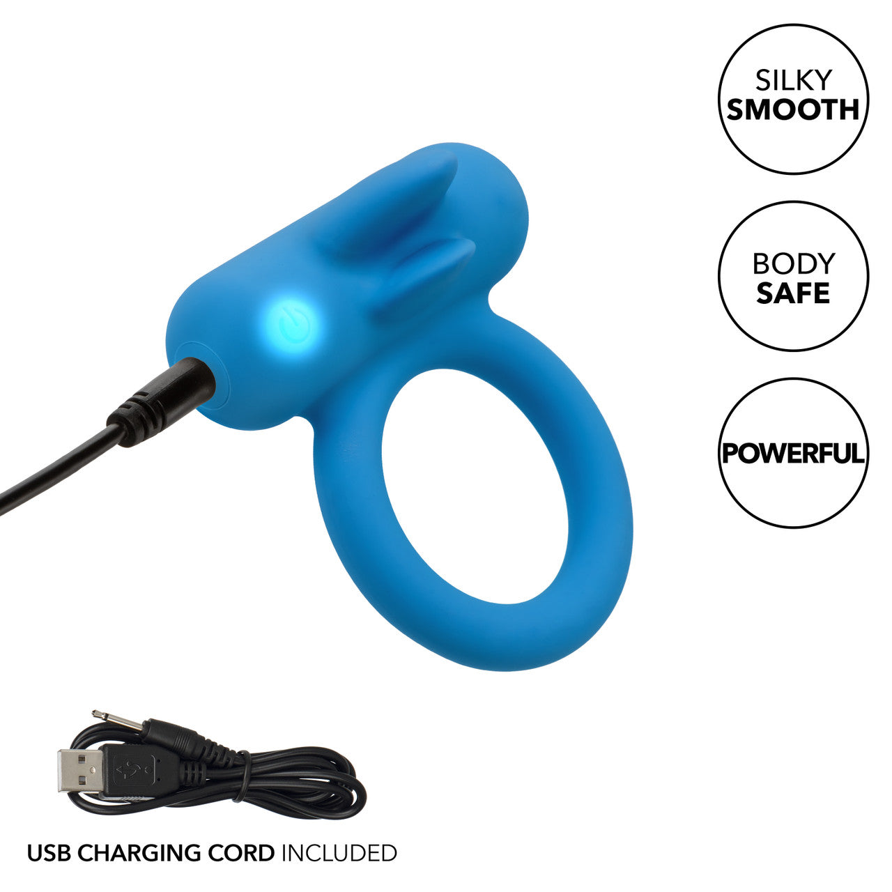 Calexotics Silicone Rechargeable Double Trouble Couples Ring Vibrator
