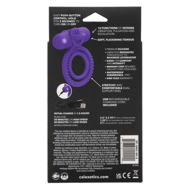 Calexotics Silicone Rechargeable Dual Climaxer Couples Ring Vibrator