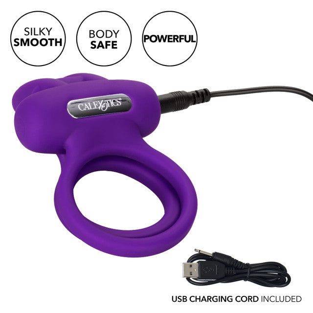 Calexotics Silicone Rechargeable Rockin Rabbit Couples Ring Vibrator